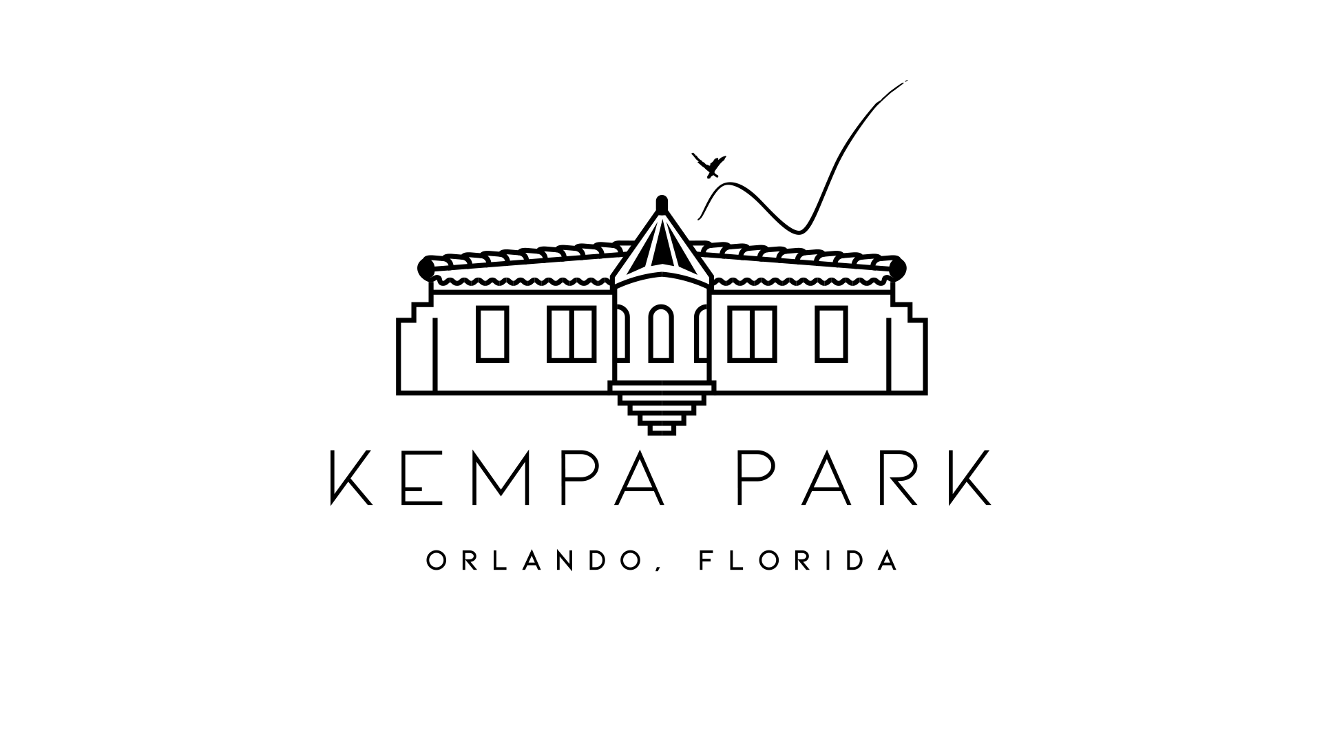 a black and white logo for Kempa Park in Orlando Florida